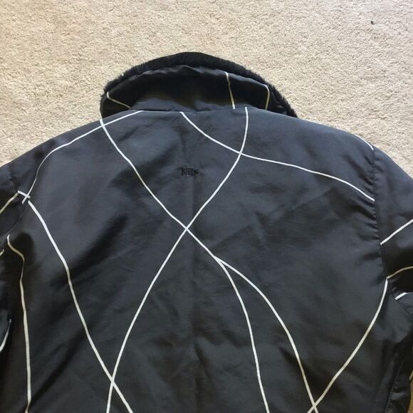 Nils Women’s Vintage 90s Black Print Ski Winter Jacket - Picture 4 of 7